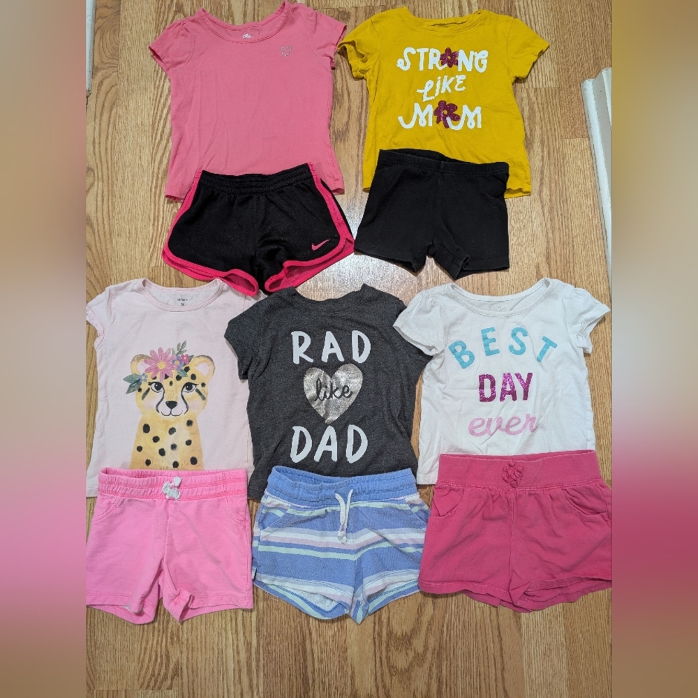 Girls 3T Spring Summer Outfits Shorts T-shirts